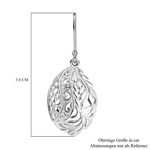 Royal Bali Kollektion -Ohrringe mit Blatt-Motif in 925 Silber image number 4