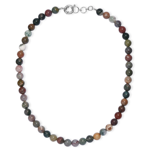 Moosachat Ohrringe und 50+2,5cm Halskette image number 4