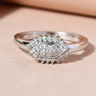 Diamant Cluster Ring 925 Silber platiniert  ca. 0,25 ct image number 1