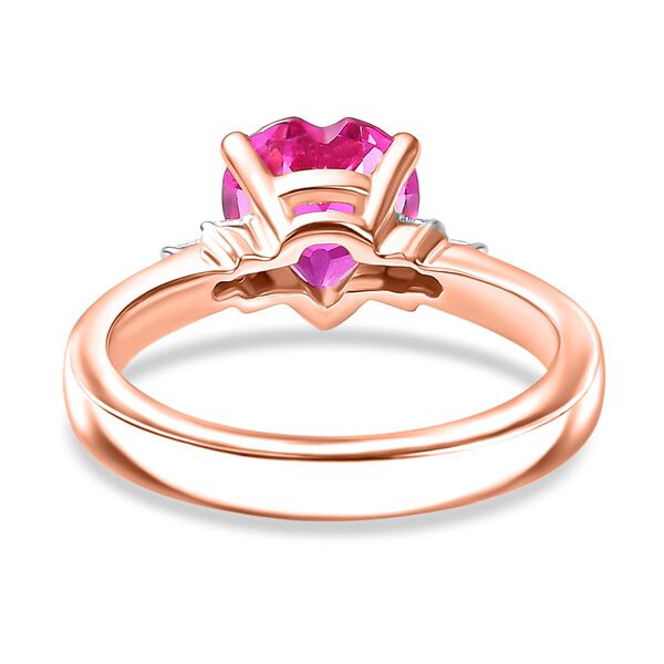 LUXURIANT AAA Labor Rosa Saphir und Diamant Ring - 2,72 ct. image number 5