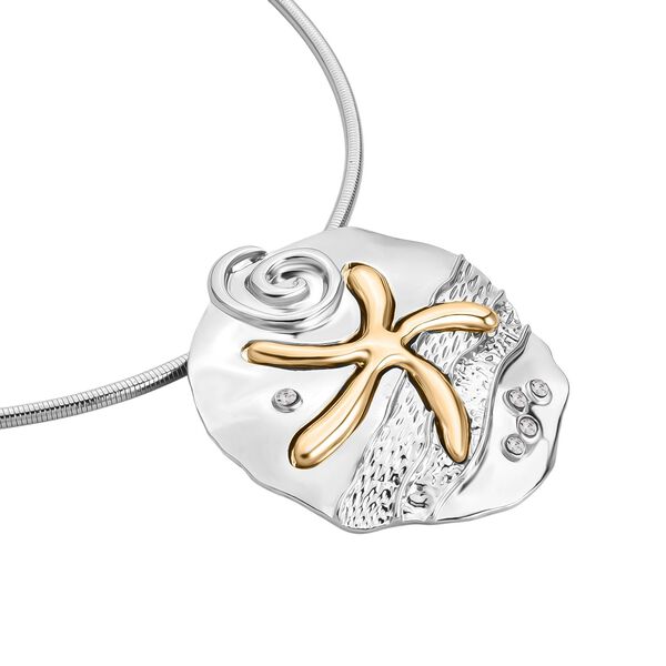 Wei&szlig;er Kristall Halskette ca. 48 cm Bicolor image number 3