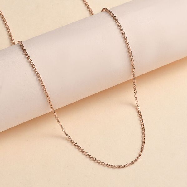 Kabelkette 45cm, ros&eacute;vergoldet 925 Silber image number 2