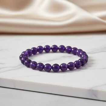 Flexibles AAA afrikanisches Amethyst Armband - 90 ct.