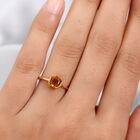 Madeira Citrin Solitär Ring 925 Silber vergoldet  ca. 1,04 ct image number 2