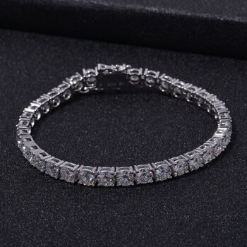 Moissanit Armband, 925 Silber rhodiniert