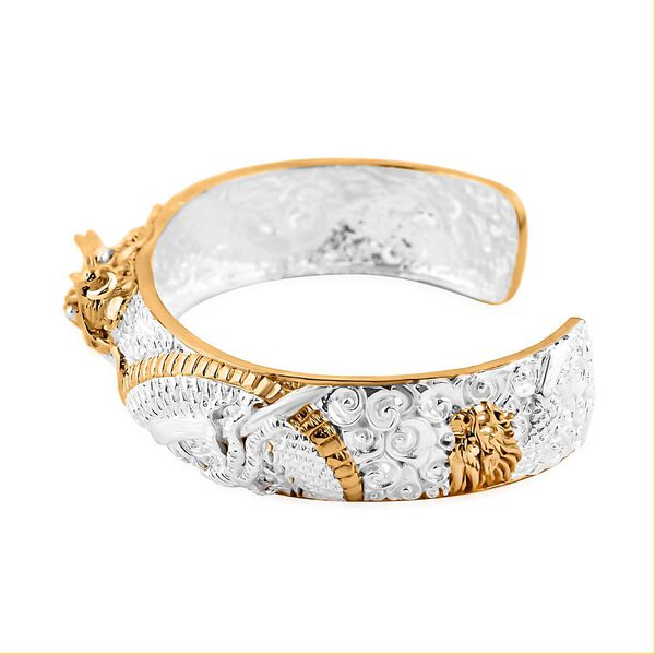 Royal Bali Kollektion - 925 Silber und Gelbgold Vermeil Armreif, ca. 37,00g image number 4