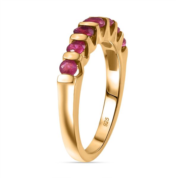 Afrikanischer Rubin (Fissure gef&uuml;llt) Ring 925 Silber vergoldet (Gr&ouml;&szlig;e 17.00) ca. 0,93 ct image number 5