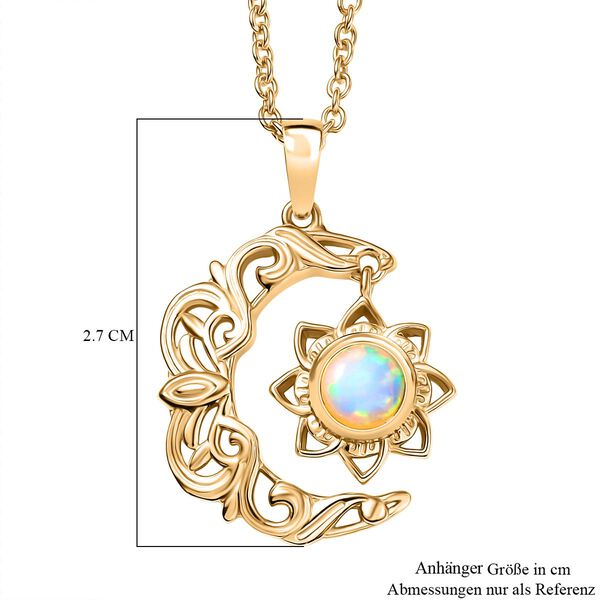 EverTrue Opal Anh&auml;nger mit 50cm Kette in Goldton - 0,41 ct. image number 6