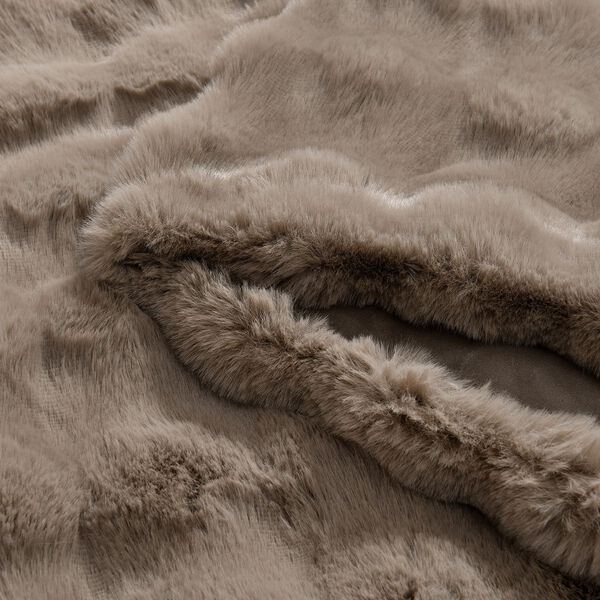 Serenity Night: Superweiche doppellagige Decke, luxuri&ouml;ses Kunstfell mit Mikropl&uuml;schfutter, 750gsm, 150x200 cm, Hellbraun image number 6