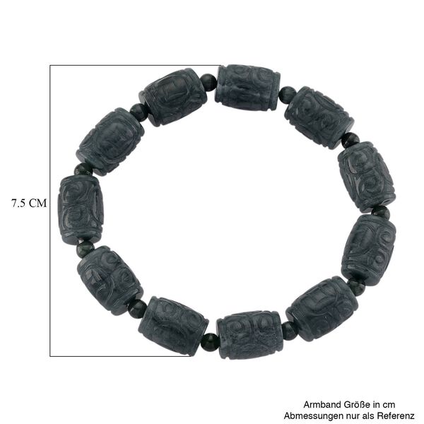 Flexibles natürliches Olmek Jadeit Armband - 210 ct. image number 4
