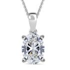 LUXURIANT DIAMOND - Lab Grown Diamant SI-GH SGL zertifiziert Anh&auml;nger mit Kette, ca. 50 cm 925 Silber rhodiniert ca. 1.00 ct