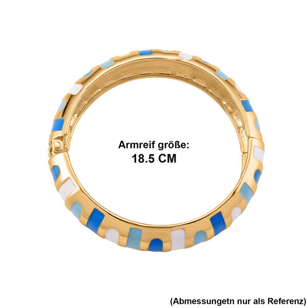 Emaille-Armreif im Streifen-Design, Hell- und Dunkelblau, ca. 18,5 cm, ca. 43 g image number 7