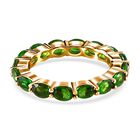 Nat&uuml;rlicher Chromdiopsid-Ring, 925 Silber vergoldet (Gr&ouml;&szlig;e 18.00) ca. 3,09 ct