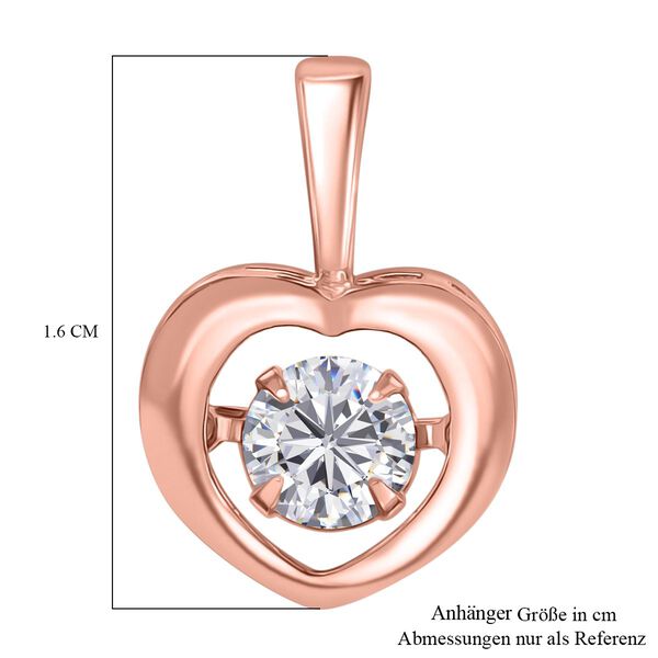 D'Joy Moissanit Anhänger, 925 Silber 750 rosévergoldet - 0,43 ct. image number 6