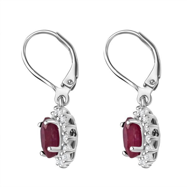 D'Joy afrikanische Rubin und Zirkon Ohrringe - 4,37 ct. image number 3