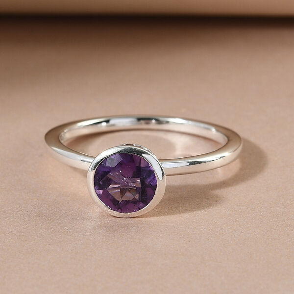 Afrikanischer Amethyst Solitär-Ring, 925 Silber  ca. 0,74 ct image number 2
