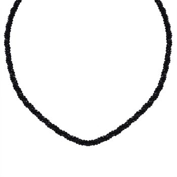 Schwarze Spinell-Halskette, 45 cm - 100 ct.