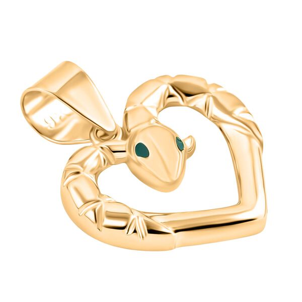 Royal Bali Kollektion - Schlangen Herz Anhänger in  375 Gold image number 3