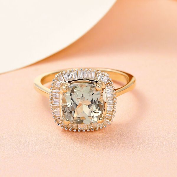 ILIANA AAA Turkizit und SI G-H Diamant-Ring in 750 Gelbgold - 2,87 ct. image number 2