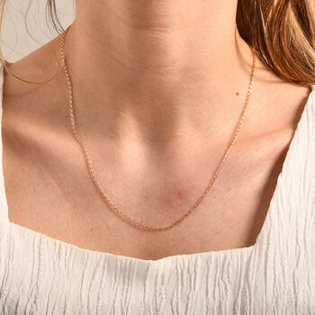 925 Silber ros&eacute;vergoldetKette ca. 60 cm ca. 2,50g