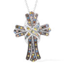 Gelber Diamant P3, Natürlicher Champagner Diamant Anhänger 925 Silber platiniert ca. 0,50 ct.