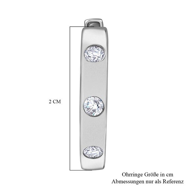 LUXURIANT SI Labor Diamant Creolen, 925 Silber rhodiniert - 0,33 ct. image number 5
