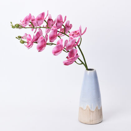 THE 5TH SEASON: Pinkfarbene Schmetterlingsorchideen mit Vase, Kunstblumen, Größe: 28x15x43 cm 
