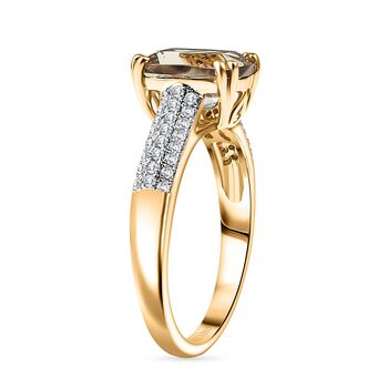AAA Turkizit, Wei&szlig;er Diamant Ring 585 Gold (Gr&ouml;&szlig;e 17.00) ca. 2,60 ct