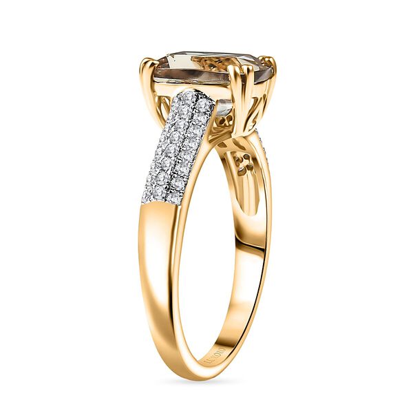 AAA Turkizit, Weißer Diamant Ring 585 Gold (Größe 17.00) ca. 2,60 ct image number 3
