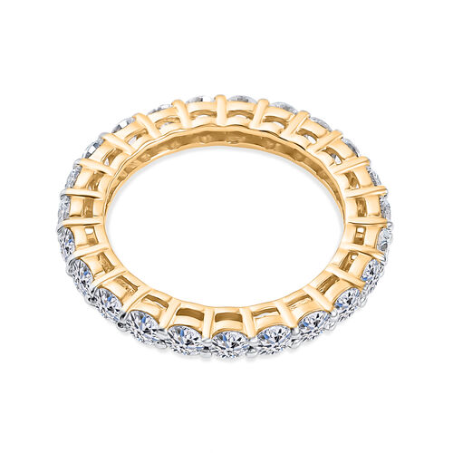 LUXURIANT SGL zertifizierter SI-GH Labor Diamant Ring, 925 Silber 750 Gelbgold Vermeil - 2 ct. image number 5