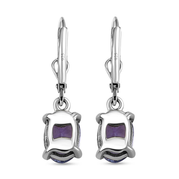 Tansanit Solit&auml;r Ohrh&auml;nger in Silber 1,27 Ct image number 5