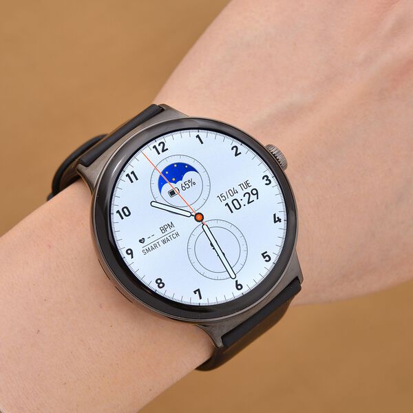 LA99 Smartwatch 3-in-1 Set mit AMOLED Display, Bluetooth-Anrufen, GPS und Gesundheits-Tracking, wasserdicht, CE- und ROHS-zertifiziert, 3,63cm, Schwarz image number 1