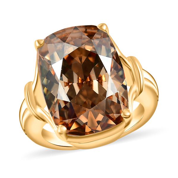 J Francis gefertigt mit SWAROVSKI- Goldener Schatten-Swarovski-Kristall-Ring image number 0