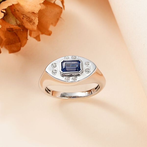 AA Kyanit und Zirkon Ring - 0,91 ct. image number 2