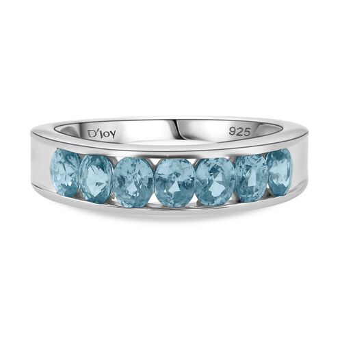 D’joy AA Blauer Zirkon Ring 925 Silber rhodiniert (Größe 19.00) ca. 1,82 ct image number 0