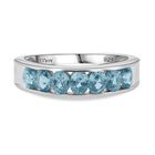 D’joy AA Blauer Zirkon Ring 925 Silber rhodiniert (Größe 19.00) ca. 1,82 ct