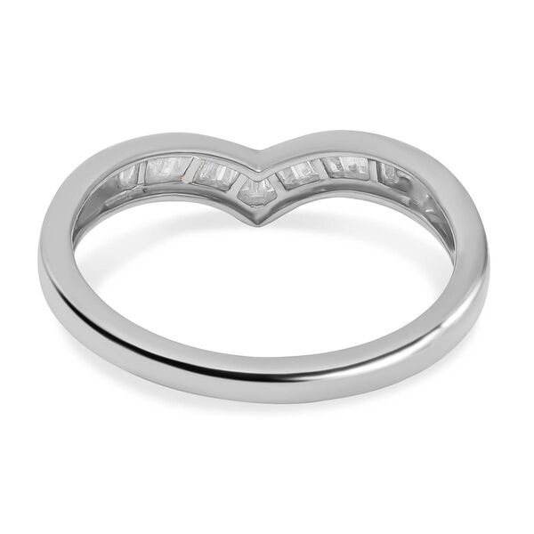 Wishbone Diamant-Ring in platiniertem Silber - 0,17 ct. image number 5