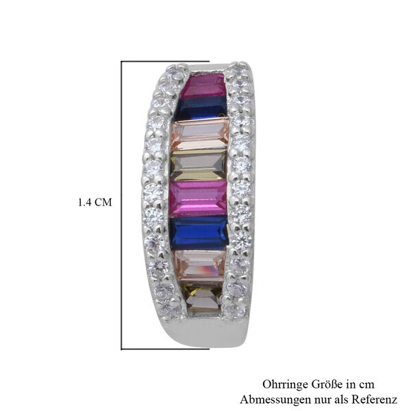 LUSTRO STELLA - Mehrfarbiger Zirkonia Ohrringe 925 Silber rhodiniert ca. 0,73 ct image number 4