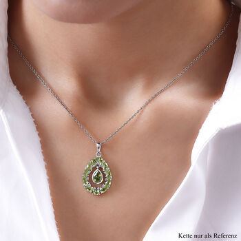 Nat&uuml;rlicher Peridot-Anh&auml;nger in Silber, 3,32 ct.