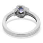 Tansanit und Zirkon floraler Ring in Silber image number 5