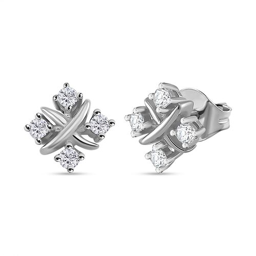 Moissanit Ohrringe, 925 Silber rhodiniert - 0,27 ct. image number 0