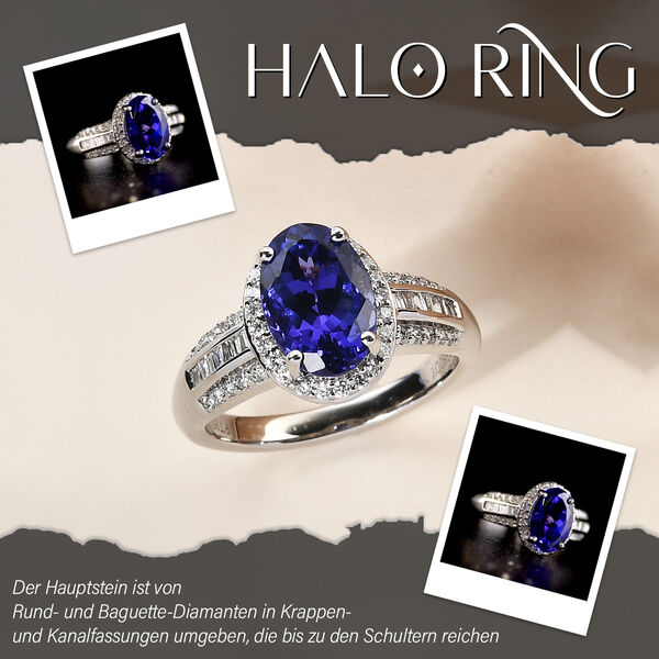 RHAPSODY AAAA Tansanit und VS EF Diamant Ring in 950 Platin - 3,78 ct. image number 2