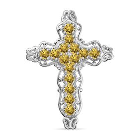 J Francis gefertigt mit SWAROVSKI- Helle Farbe Topas Swarovski Kristall Anhänger