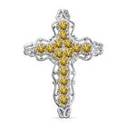 ANGEBOT DES MONATS J Francis gefertigt mit SWAROVSKI Helle Farbe Topas Swarovski Kristall Anhänger Messing