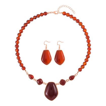 Roter Achat Anh&auml;nger mit Kette, Reiner Edelstahl, ca. 298.00 ct