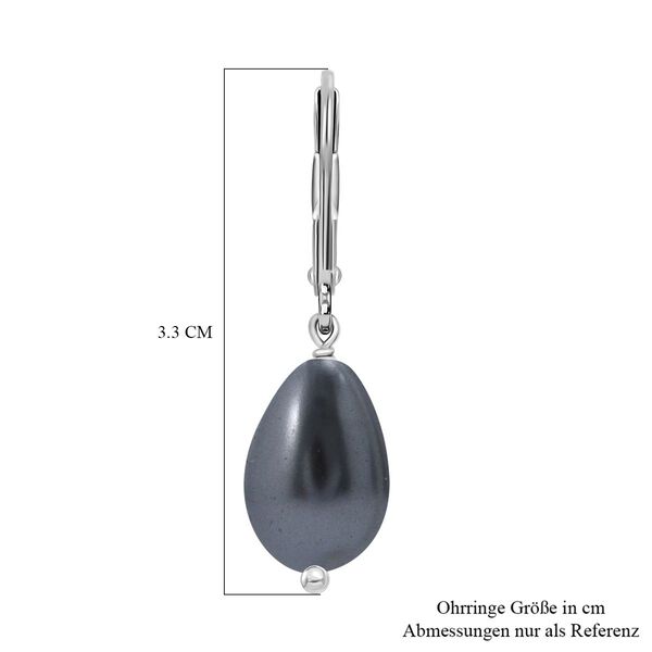 Pfau Muschelkernperle Ohrringe - 20 ct. image number 4