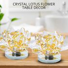 Drehbare Kristall-Lotusblume mit Geschenkbox, Gelb image number 1