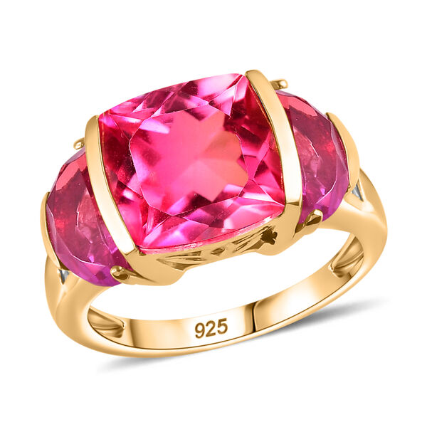 Sunset Triplett Quarz und Zirkon Ring - 7,25 ct. image number 4