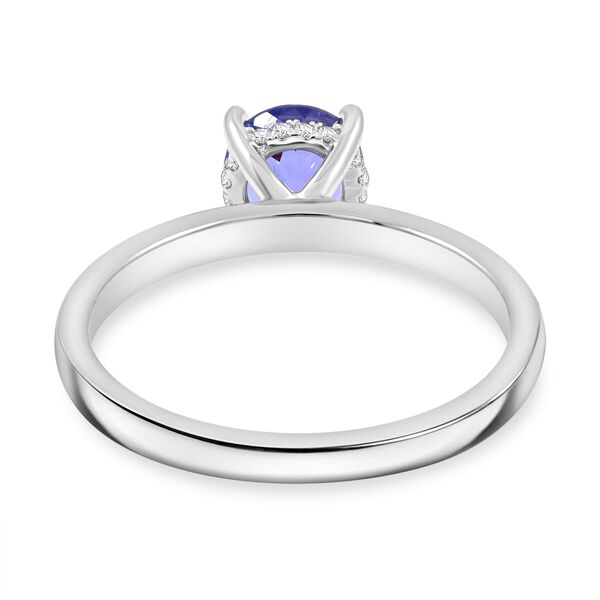 LUXORO zertifiziert und gepr&uuml;ft AAA Tansanit und Diamant Ring in 417 Wei&szlig;gold - 2 ct. image number 4