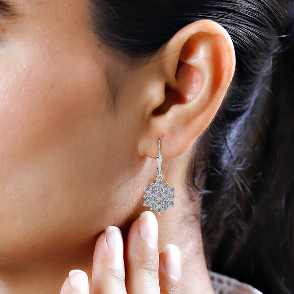 Moissanit Ohrringe, 925 Silber platiniert ca. 2.28 ct image number 2